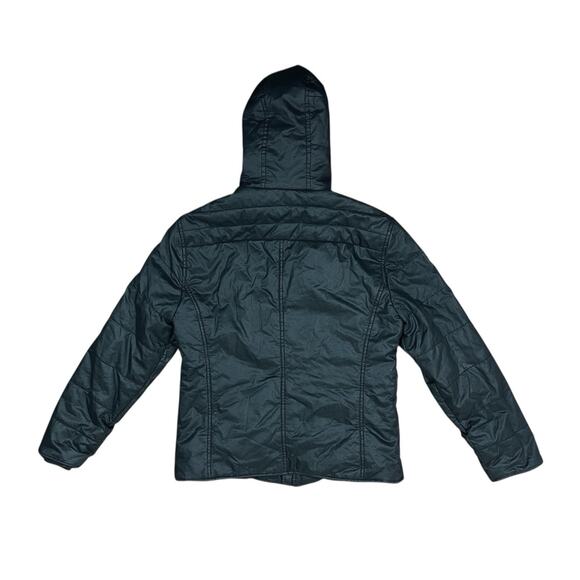 John Varvatos Star USA Black Quilted Puffer Hooded Zip Jacket Men's Size Medium - Picture 4 of 7